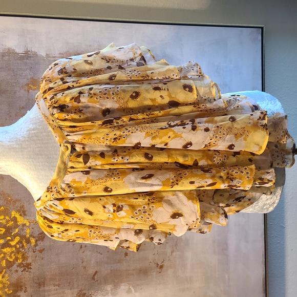 Joie Yellow Ruffled Crop Blouse - Picture 6 of 13